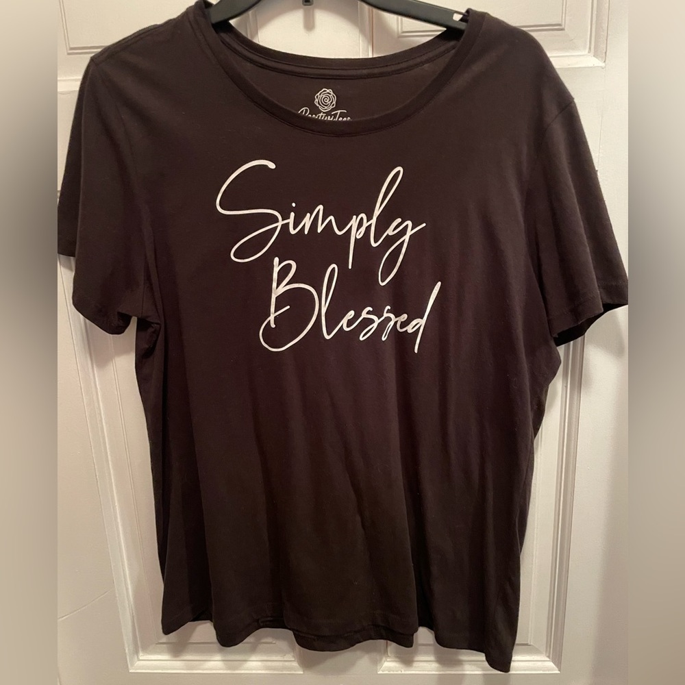 Positive Tees black ladies t shirt in XL